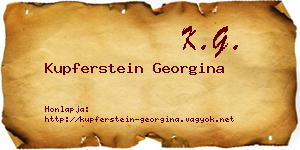 Kupferstein Georgina névjegykártya